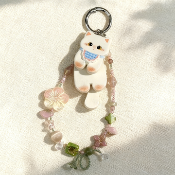 Custom Bobble Cat Keychain